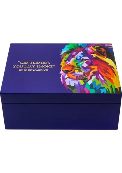 Blue Lion Humidor Puro Kutusu Mavi Lake 40S