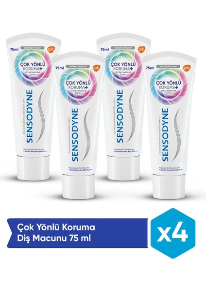 Çok Yönlü Koruma Diş Macunu 75 ml x 4