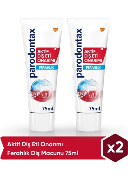 Aktif Diş Eti Onarımı Ferahlık Diş Macunu 75 ml x 2 Adet