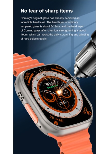 Atongm Sports Watch Ultra IP68 Su Geçirmez Ios Android