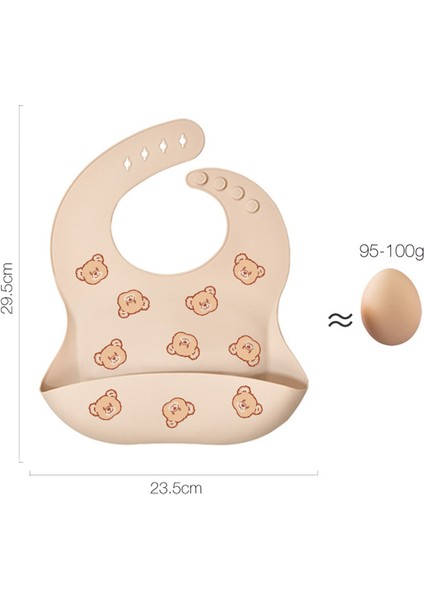 Ruyı Gıda Sınıfı Silikon Ayı Önlükler Bebek Süper Yumuşak Bebek Maması Önlükler Su Geçirmez Anti-Kirli (Yurt Dışından)