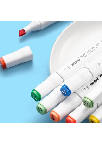 Ruyı Yıkanabilir 48 Renkli Marker Art Boya Fırçası Seti Sanat Boyama Kalemi (Yurt Dışından)