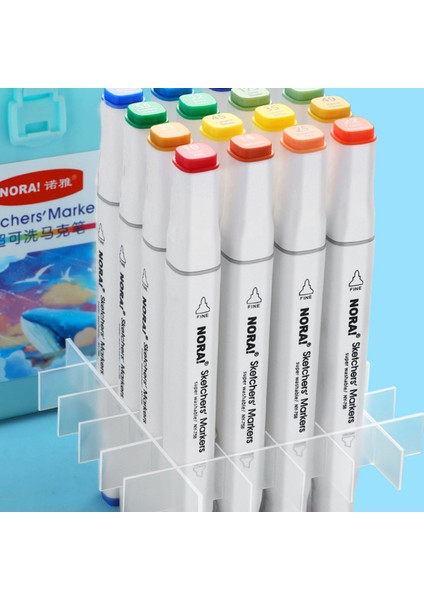 Ruyı Yıkanabilir 48 Renkli Marker Art Boya Fırçası Seti Sanat Boyama Kalemi (Yurt Dışından)
