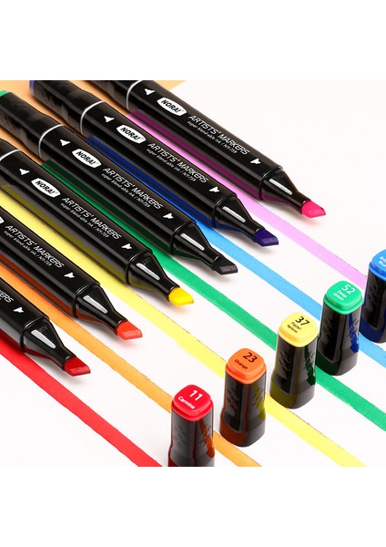 Ruyı 48 Renkli Marker Art Çocuk Çizim Kalemleri Seti Öğrenci Renkli Kalemler (Yurt Dışından)