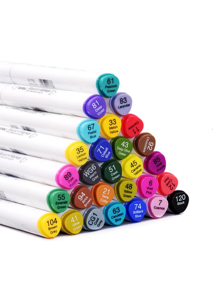 Ruyı 30 Renkli Marker Art Çocuk Çizim Kalemleri Seti Öğrenci Renkli Kalemler (Yurt Dışından)