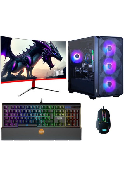 DRX5235 Intel Core I5 13400F 16GB 512GB M.2 Nvme SSD 8gb RTX4060 27 Inç 165Hz Curved Freedos Oyuncu Bilgisayarı
