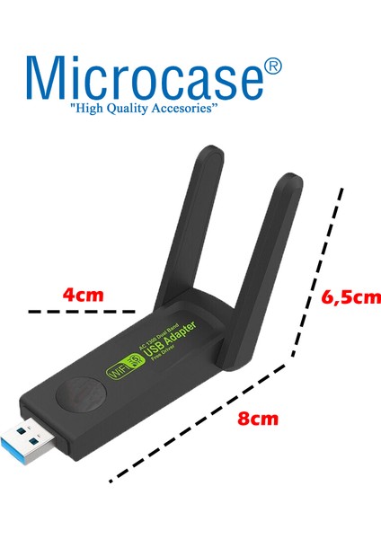 Dual Band AC1300 Mbps 3.0 Kablosuz USB Wifi Adaptörü AL3949