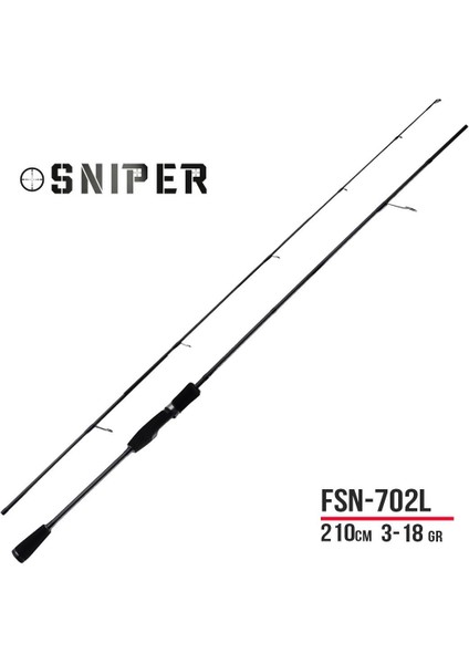 Sniper 210CM 3-18GR Light Spin Kamış