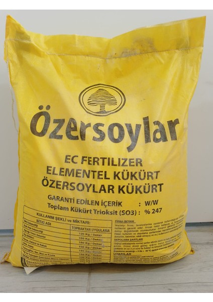 Elementel Toz Kükürt 25 Kg