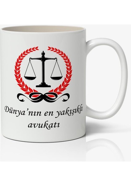 Avukatlar Günü Temalı Baskılı Kupa Bardak Baskılı Kahve Kupa Bardak-6