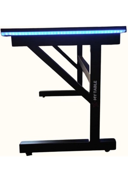 x My Table Led'li 145X65X76 Rgb'li Kumandalı Oyuncu Masası Oyuncu Masası