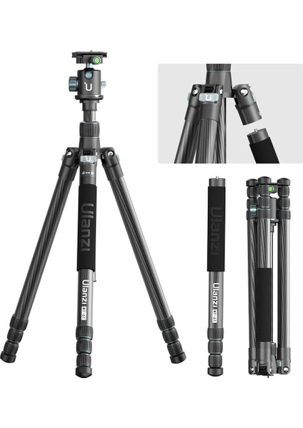 Mt-61 Carbon Fiber Hafif Taşınabilir Travel Tripod Monopod