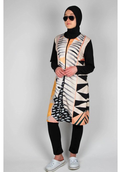 Picasso Serisi Yapışmayan Tesettür Mayo, / Sealife SL1008