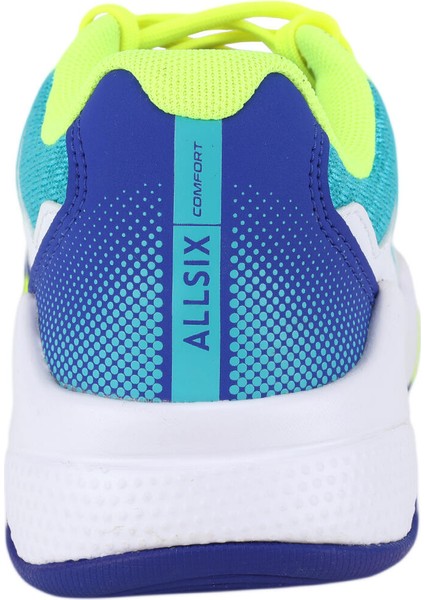Allsix Çocuk Voleybol Ayakkabısı - Beyaz / Mavi / Yeşil - VS100 Confort fırsatları