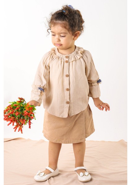 Taşlı Cırtlı Kız Çocuk Fiyonklu Babet Ayakkabı Ege 204 Cilt fırsatları