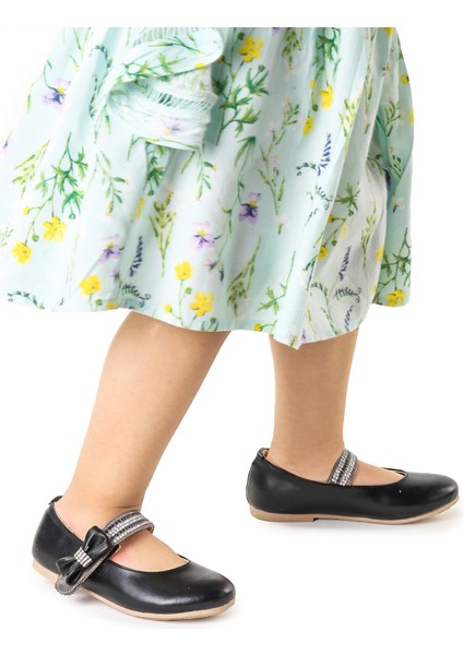 Cırtlı Kız Çocuk Taşlı Babet Ayakkabı 252 Cilt