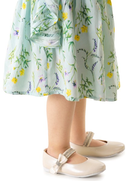 Cırtlı Kız Çocuk Taşlı Babet Ayakkabı 252 Cilt