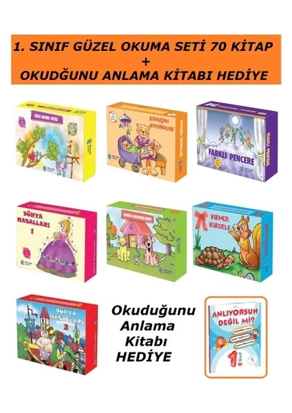 Morışık 1. Sınıf Hikaye Seti 70 Kitap + Okuduğunu Anlama Kitabı Hediye