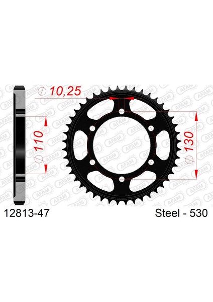 Rear Steel Sprocket #530