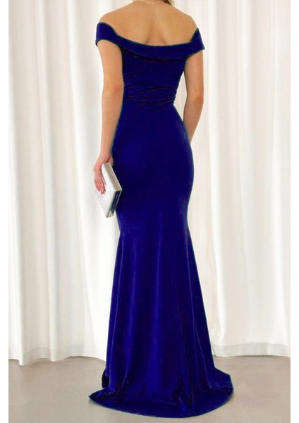 Uzun Ithal Krep Elbise modelleri