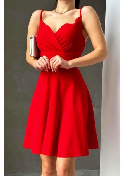 Ince Askılı Ithal Krep Elbise fiyatları