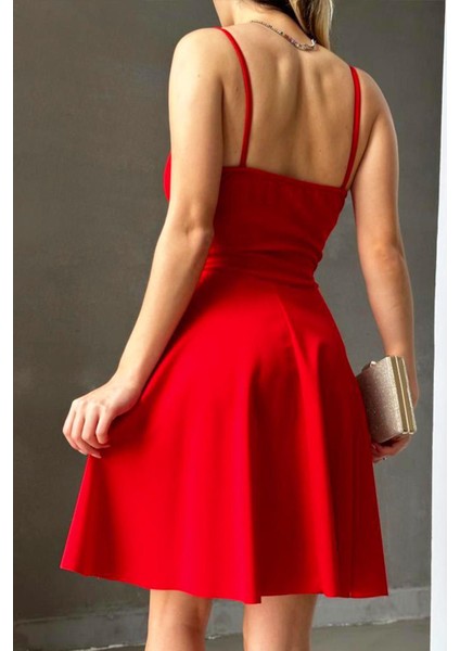 Ince Askılı Ithal Krep Elbise modelleri