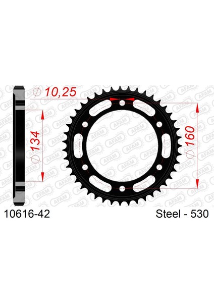 Honda Cbr 1000RR Sp 14-16çelik Arka Dişli #530