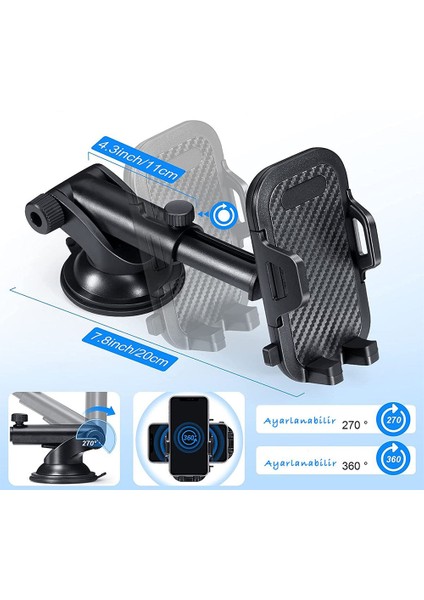 Akrobatik Gövde Oynar Başlıklı Telefon Tutacağı Spiral Gövdeli Oynar Başlıklı Akrobat Telefon Tutucu modelleri