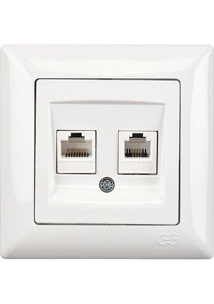 Vısage Beyaz Data+Numerıs Prizi Rj45 Cat6+Cat3
