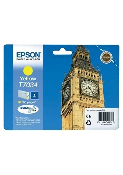 HPZR Epson T7034-C13T70344010 Sarı Kartuş