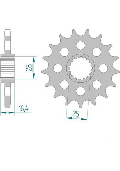 Aprılıa Capanord 1000 / Rsv/rst 1000 Kauçuk Ön Dişli #525