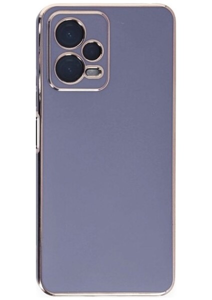 Xiaomi Redmi Note 12 4g Kılıf Bark Parlak Silikon Renkli Kenarları Rose Mavi