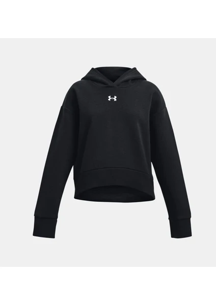 Under Armour Kız Çocuk UA Rival Fleece Crop Kapüşonlu Üst 1379517-001