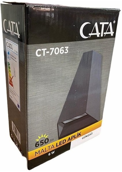 CT-7063 Cata Sıva Üstü Dış Mekan Malta Günışığı LED Aplik Siyah Kasa fırsatları
