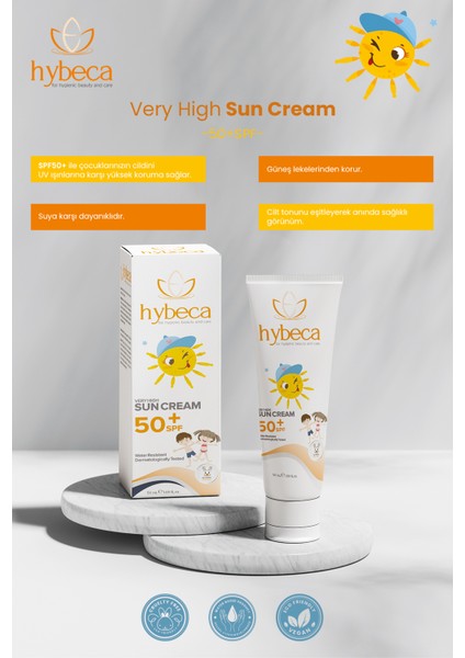 Çocuk Güneş Kremi Spf 50+ Yüksek Koruma 50 ml