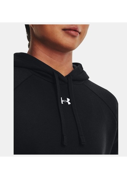 Kadın UA Rival Fleece Kapüşonlu Üst 1379500-001