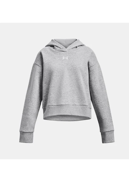 Under Armour Kız Çocuk UA Rival Fleece Crop Kapüşonlu Üst 1379517-012