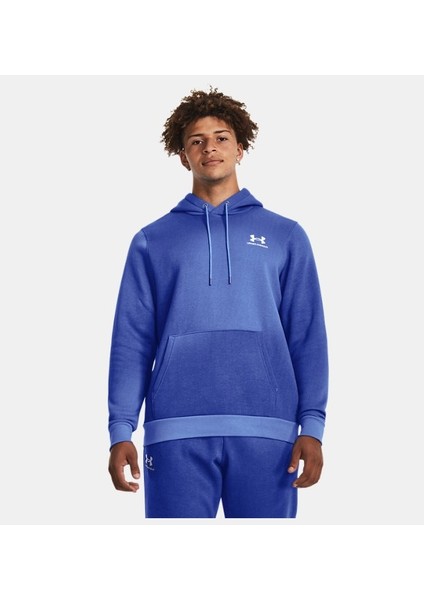 Erkek UA Essential Fleece Kapüşonlu Üst 1381214-400