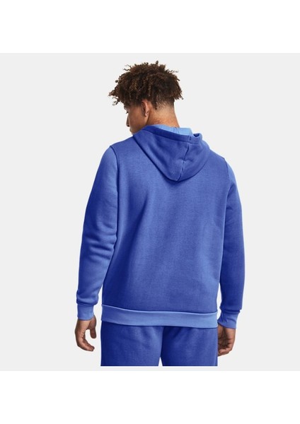 Erkek UA Essential Fleece Kapüşonlu Üst 1381214-400