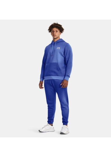 Erkek UA Essential Fleece Kapüşonlu Üst 1381214-400