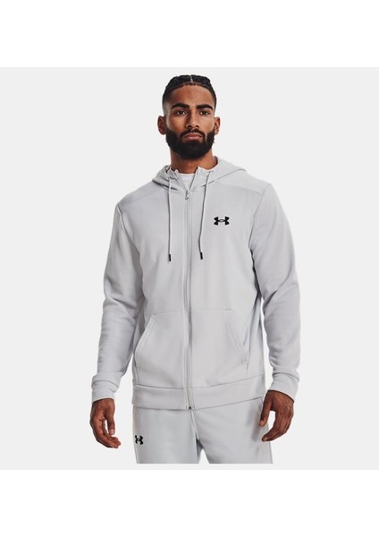 Erkek Armour Fleece® Tam Boy Fermuarlı Kapüşonlu Üst 1373357-014