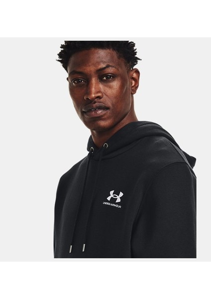 Erkek UA Essential Fleece Kapüşonlu Üst 1373880-001