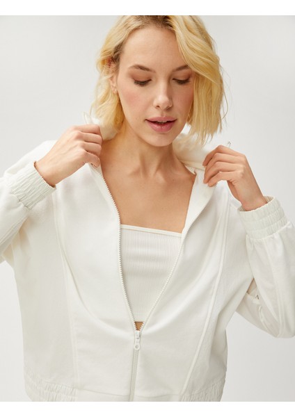 Fermuarlı Sweatshirt Beli Garni Detaylı fiyatları