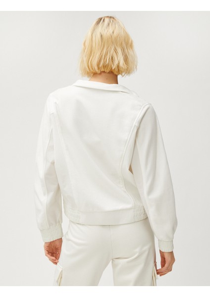 Fermuarlı Sweatshirt Beli Garni Detaylı fırsatları