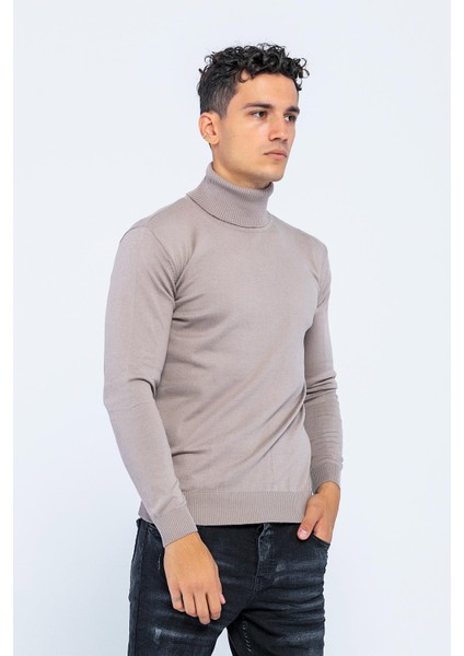 Erkek Regular Fit Uzun Kollu Boğazlı Kazak modelleri