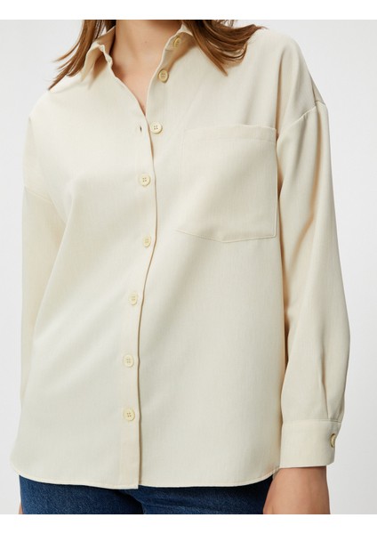 Oversize Gömlek Cep Detaylı Uzun Kollu indirimleri