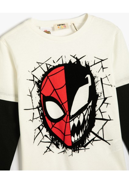 Örümcek Adam Tişört Lisanslı Uzun Kollu Bisiklet Yaka Çıkma Kol Pamuklu modelleri