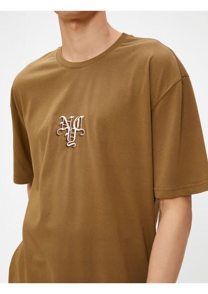 Oversize Tişört Grafiti Baskılı Bisiklet Yaka Pamuklu indirimleri