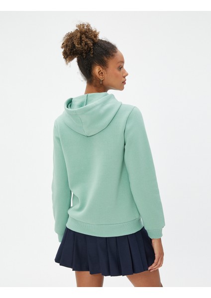 Kapüşonlu Sweatshirt Kedi Baskılı Kanguru Cepli fırsatları