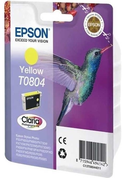 HPZR Epson T0804-C13T08044020 Orjinal Sarı Kartuş